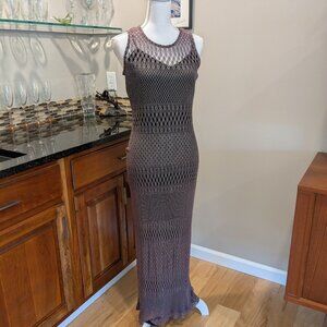 Sexy Loose Knit Bodycon Solid Purple with Color Faded Look Fashion Dress